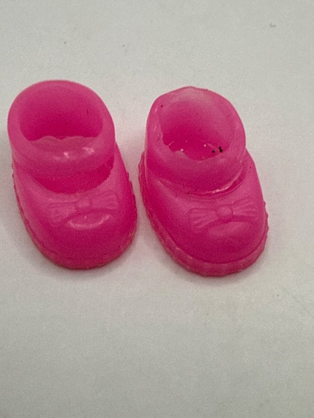 Fashion Doll Pink Mary Jane Shoes Molded Bow Flats 90s Y2K Accessories